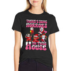 Theres Some Horror In This House Funny Santa Christmas Xmas  Polyester Blend T-Shirt