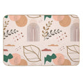 Organic Boho Leaf Aesthetic Design  Absorbent Bath Mat