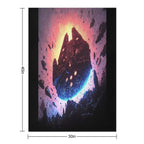 Millennium Falcon in Asteroid Field Wrinkle-free Throw Blanket