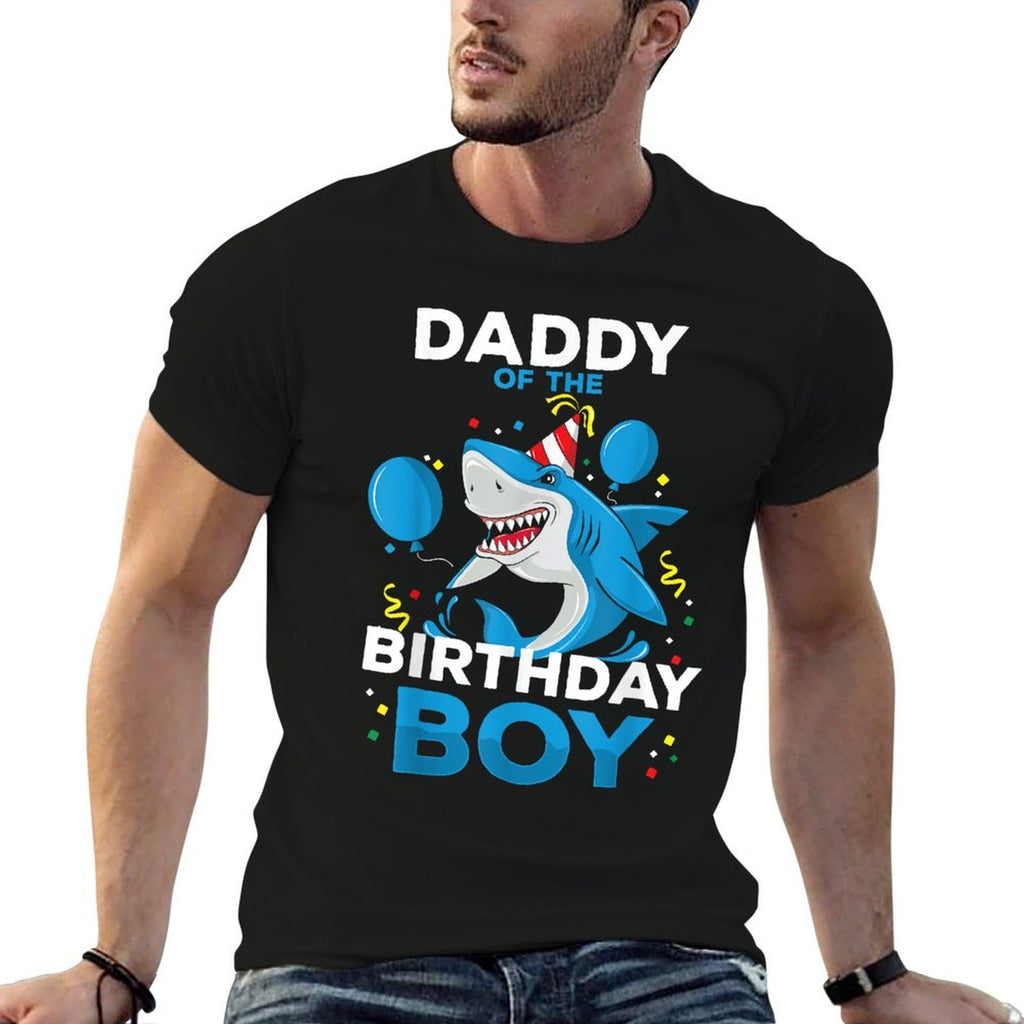 Daddy of The Birthday Boy Shark Ocean Theme Matching Family  Quick-drying T-Shirt