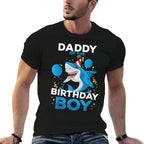 Daddy of The Birthday Boy Shark Ocean Theme Matching Family  Quick-drying T-Shirt