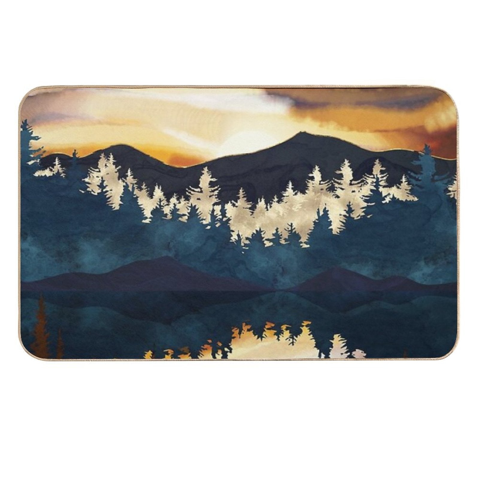 Fall Sunset  Rapid-Drying Bath Mat