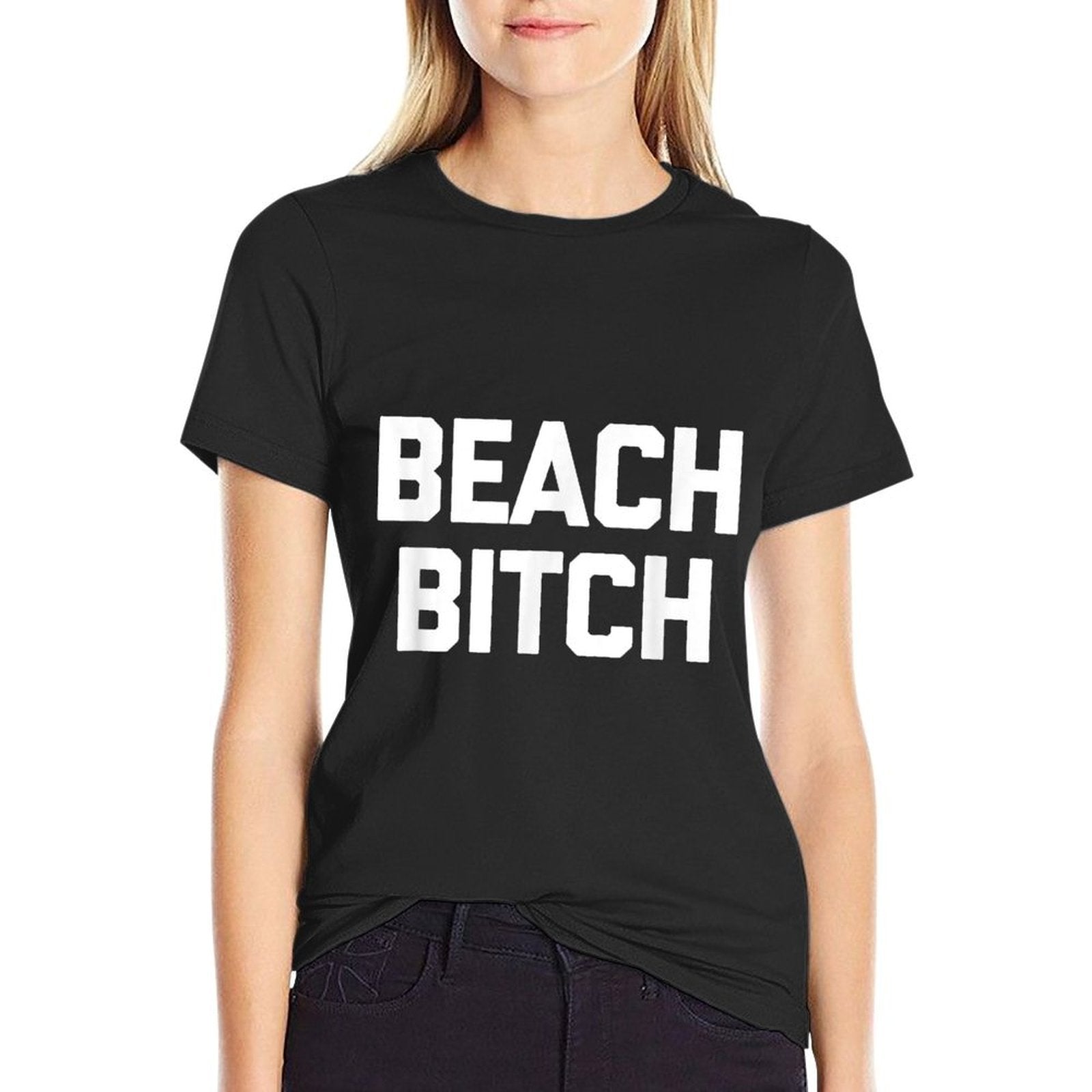 Beach Bitch Funny Saying Beach Vacation Cute Beach Men Women  Trendy Pattern T-Shirt