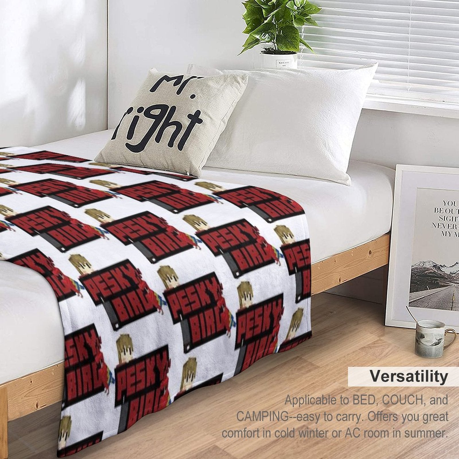 Pesky Bird - Layered Mobs Multi-functional Throw Blanket