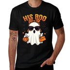 Her Boo His Boo Funny Ghost Matching Couples Halloween 2024  Affordable Price T-Shirt