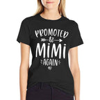 Promoted to Mimi Again New Nana Granny To Be Gigi Grandma  Ribbed Collar T-Shirt