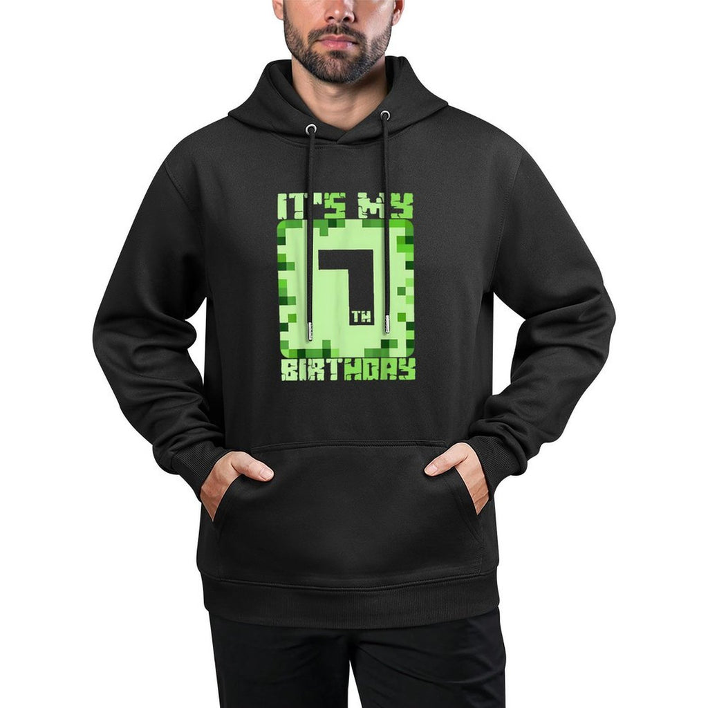 It's My 7th Birthday Video Game Pixel 7 Year Birthday Kids Moisture-Wicking Hoodie