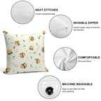 Lots of Bees Soft Shrink-Resistant Throw Pillow
