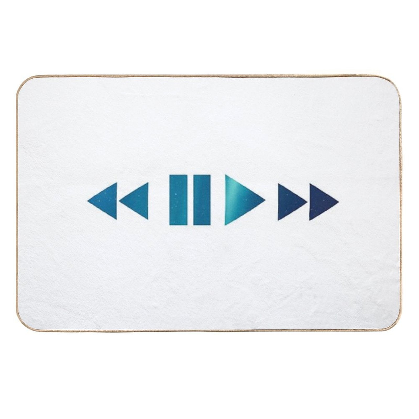 Space Stars Galaxy Aurora Night Music Play Button  Odorless Bath Mat