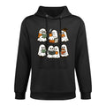 Cute Ghosts Reading Books Halloween Medium-Weight Fabric Hoodie