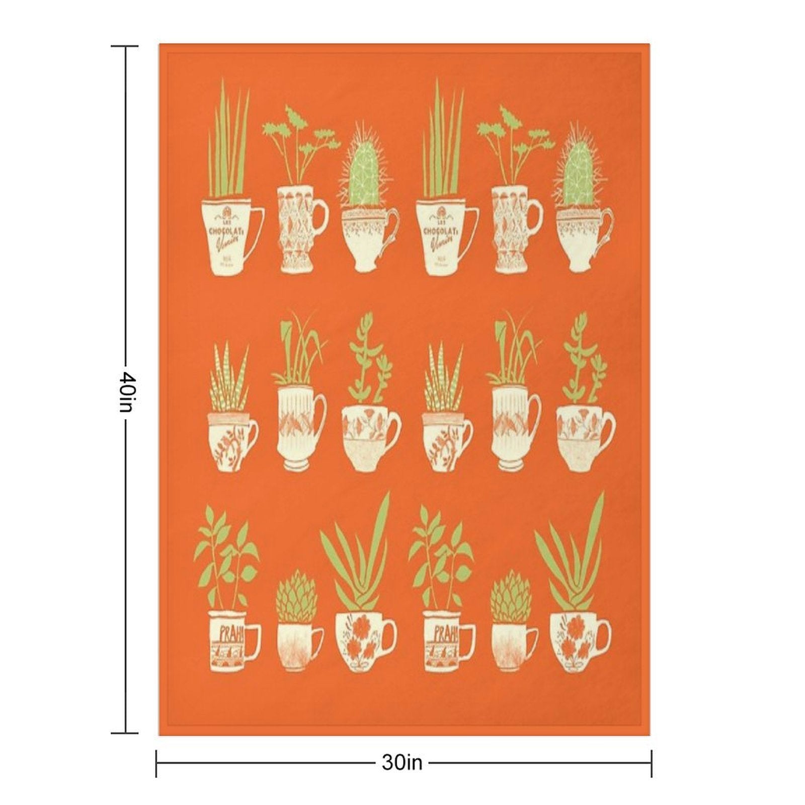 Teacup Succulents Versatility Throw Blanket