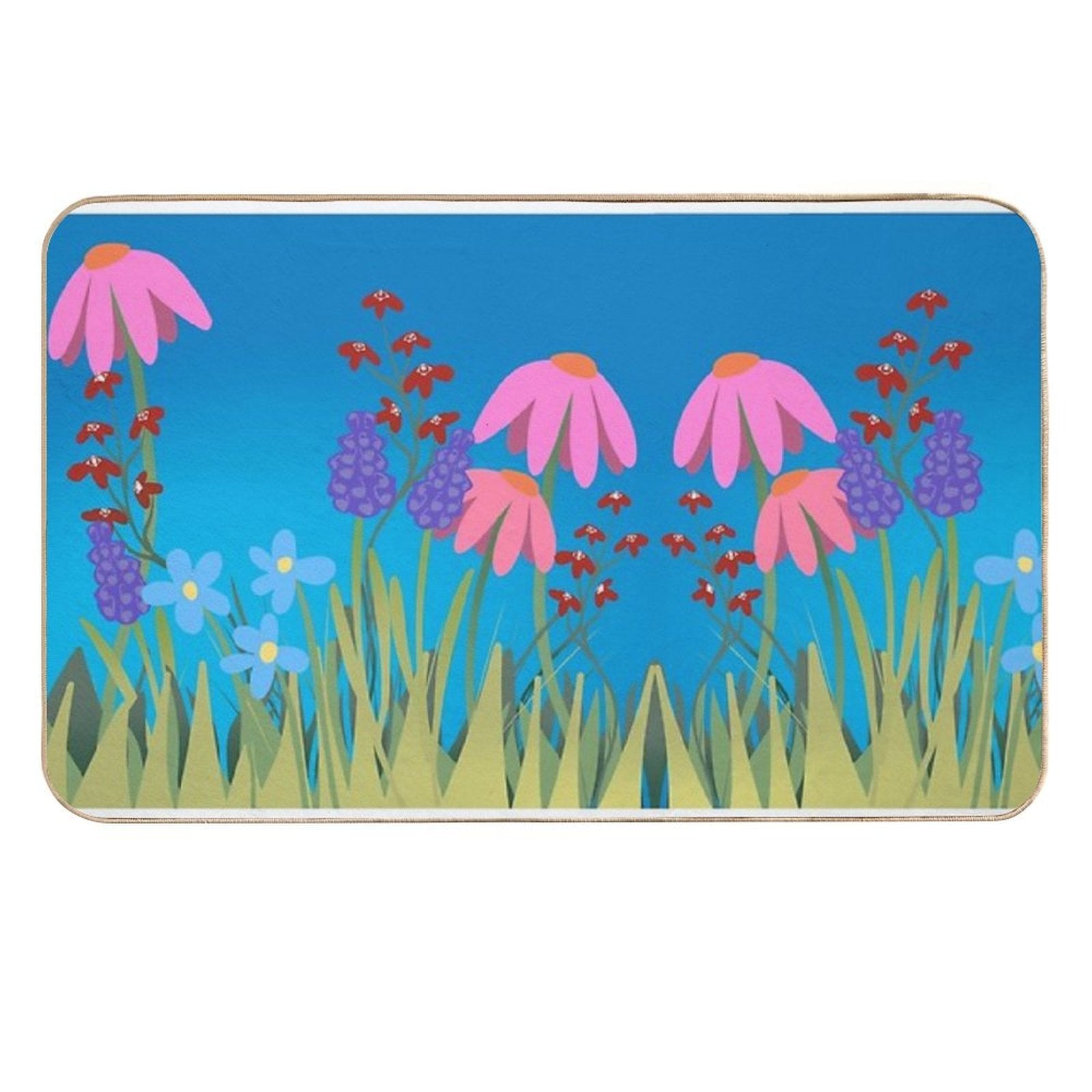 Garden Flowers  Toxin-Free Bath Mat