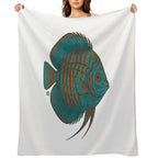 Discus Fish Japanese Style - Amazon Fish All-season Throw Blanket