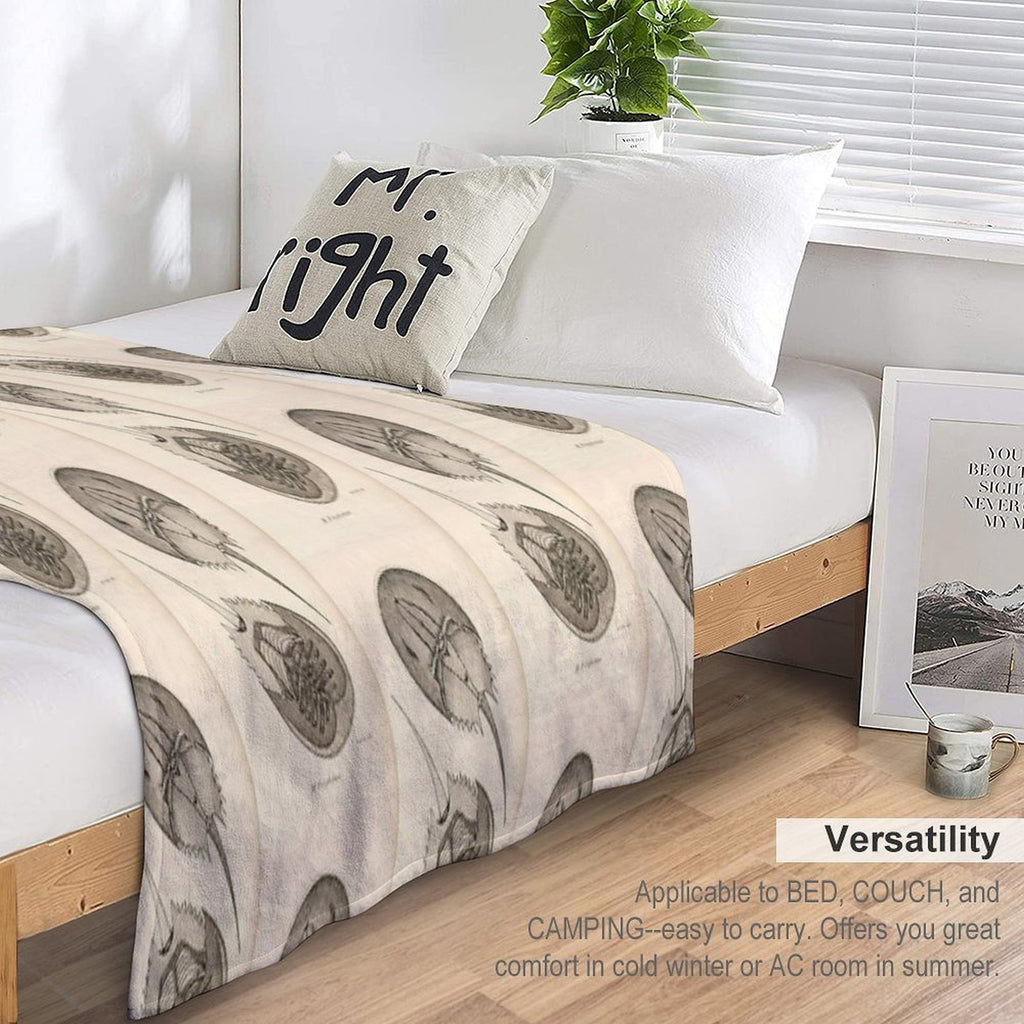 Horseshoe Crabs Lightweight Throw Blanket