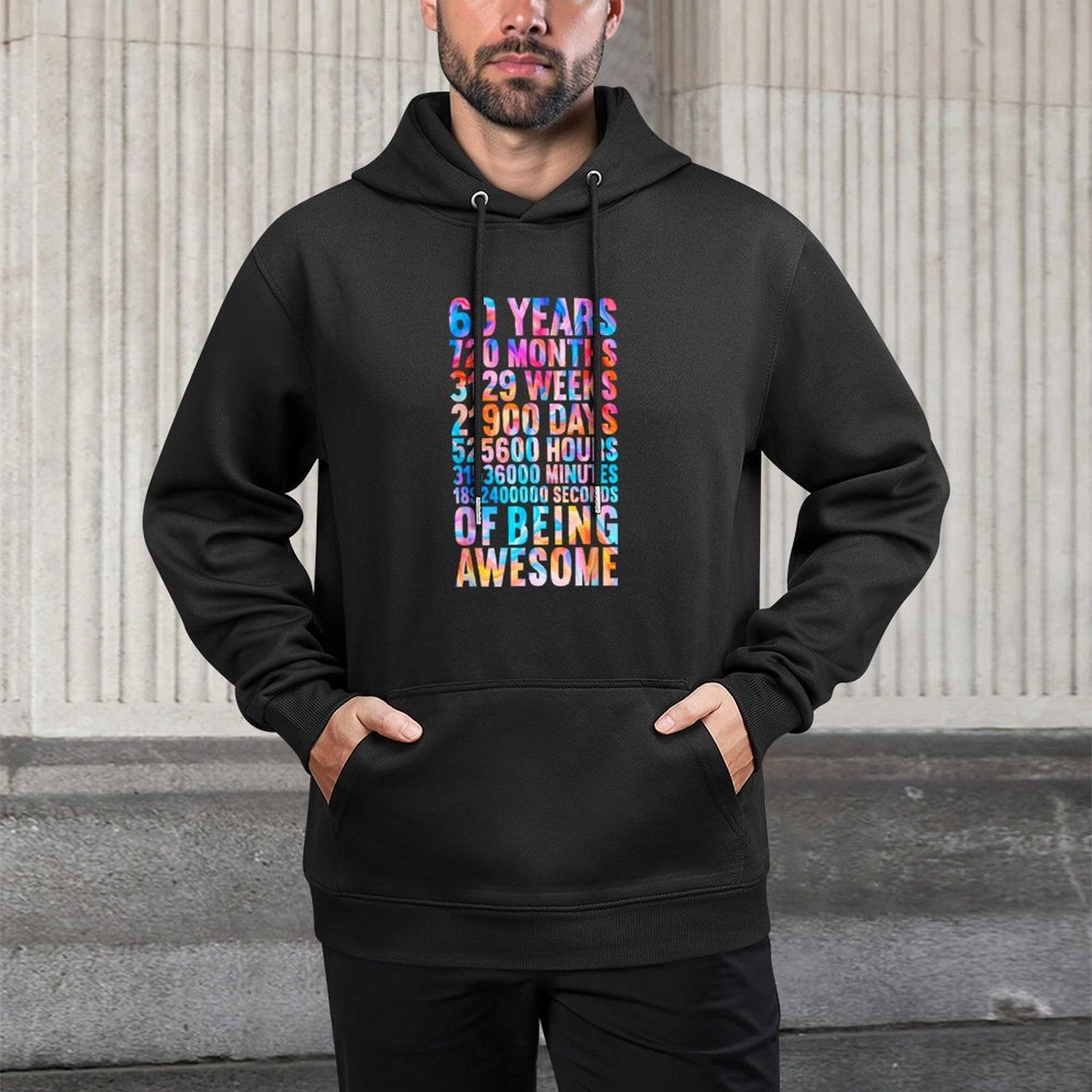 Funny 60th Birthday Old Meter Funny 60 Year Old Gifts Kangaroo Pocket Hoodie
