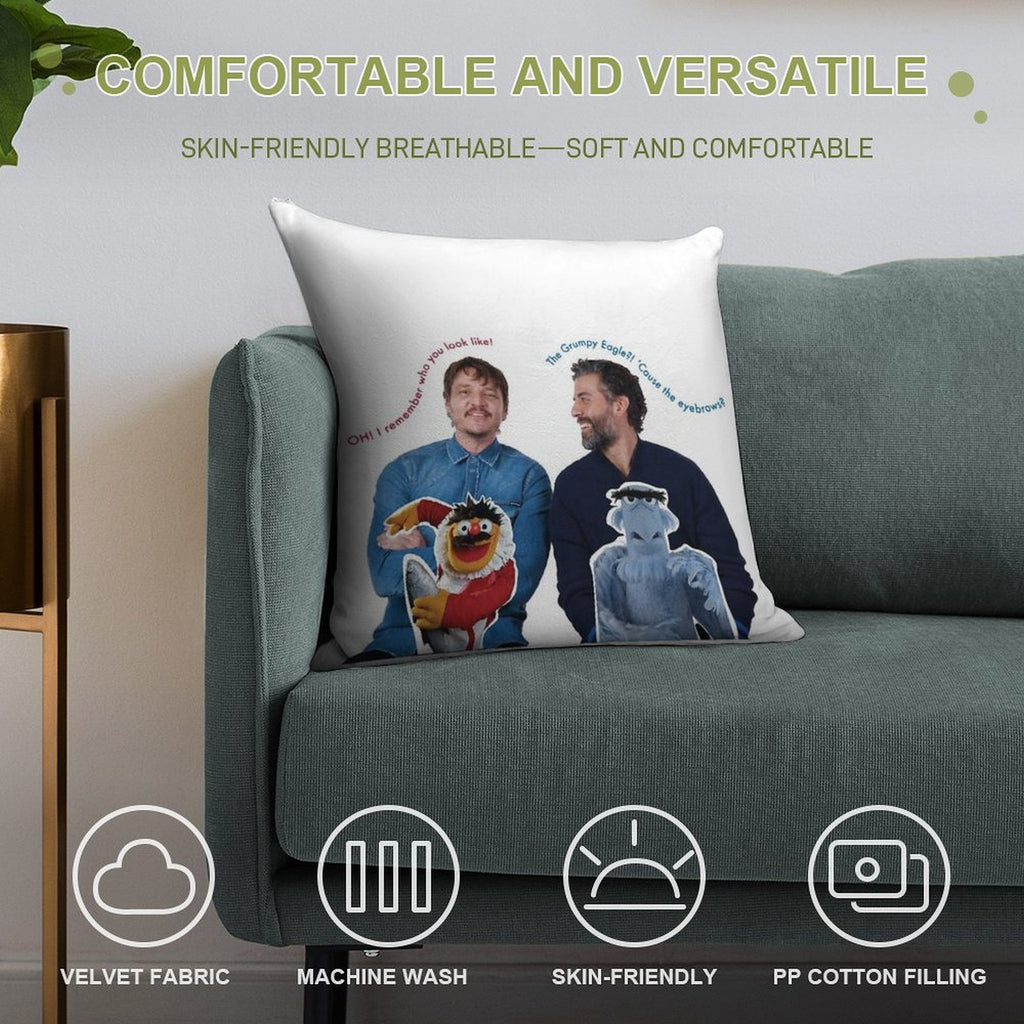 Muppets Pedro Pascal And Oscar Isaac Are Friendship Goals Soft Decorative Cover Throw Pillow