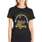 Cute One Happy Camper Birthday Decorations One Happy Mom  Stretchy T-Shirt