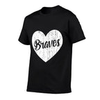 Braves School Sports Fan Team Spirit Mascot Cute Heart Gift  Quick-drying T-Shirt