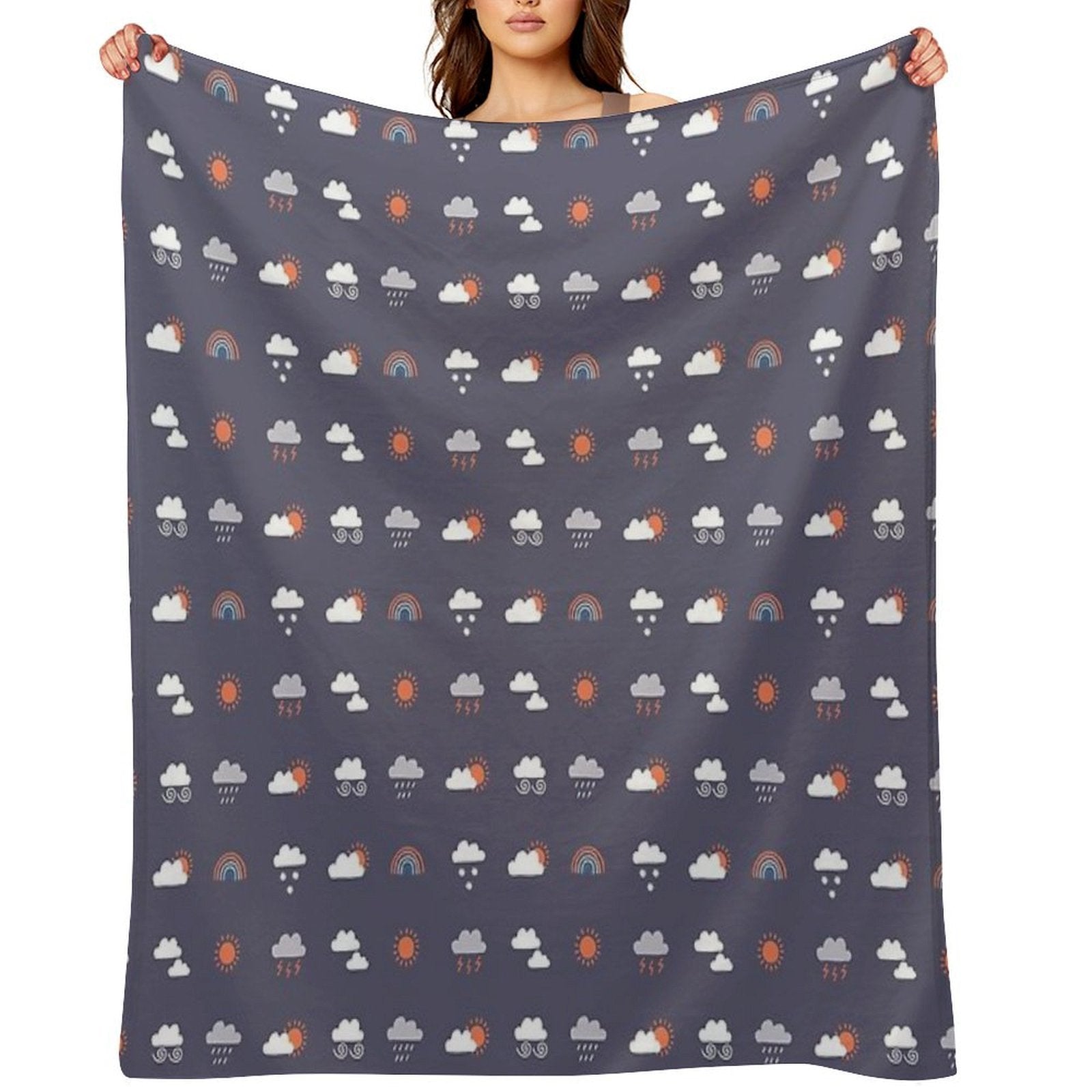 Weather Forecast - Gloomy Quick-dry Throw Blanket