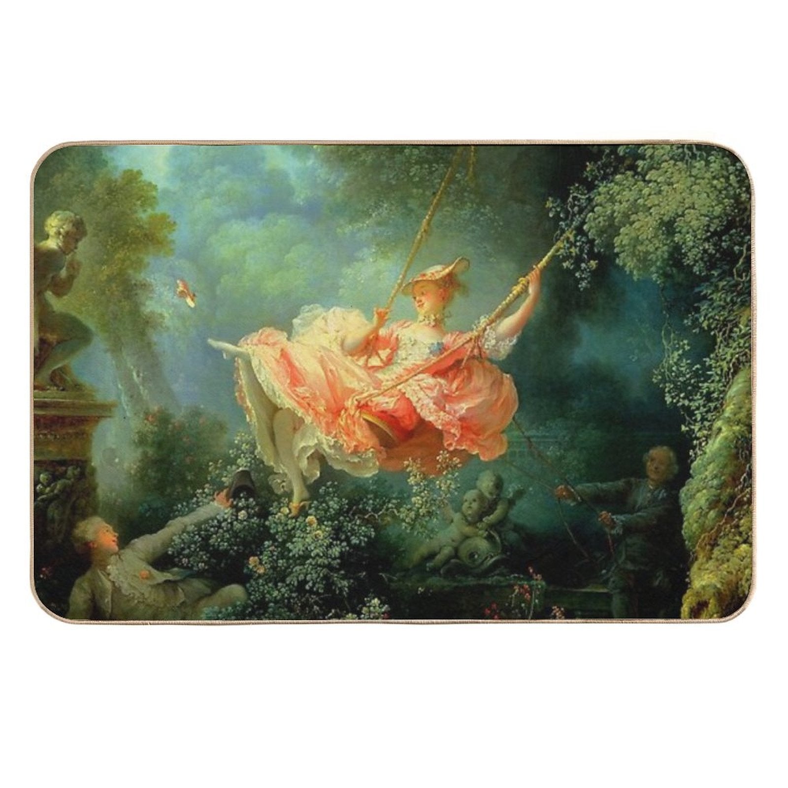 Jean-Honoré Fragonard The Swing (L'Escarpolette)(The Happy Accidents of The Swing)  Anti-Trip Bath Mat