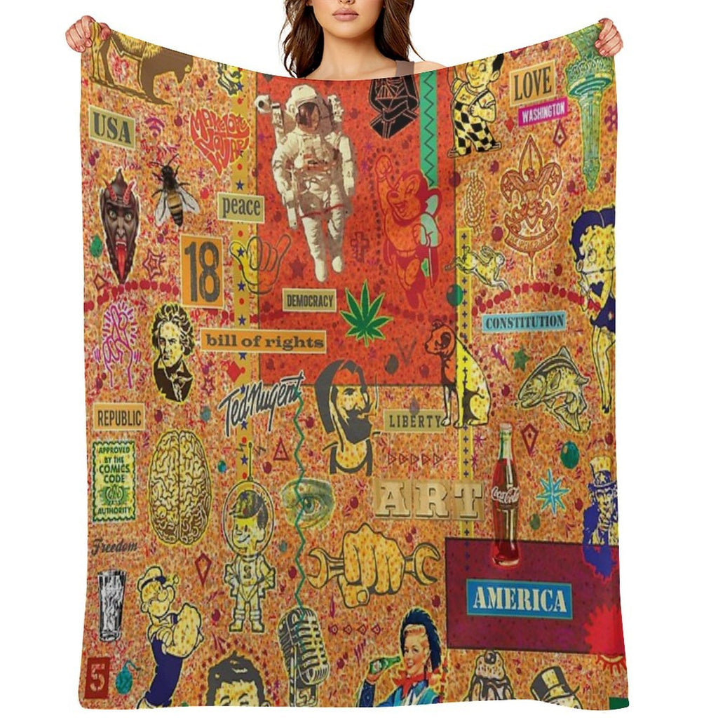 Character Collage-1 Comfort Throw Blanket