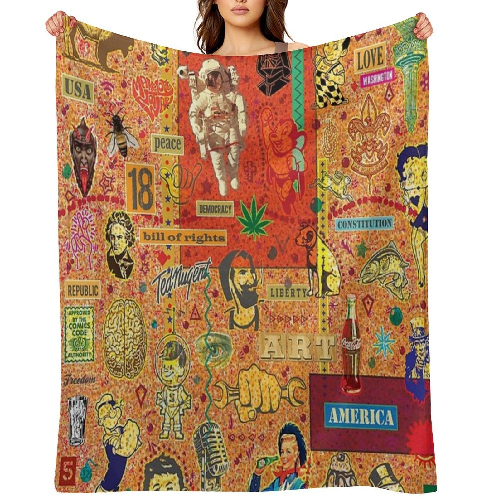 Character Collage-1 Comfort Throw Blanket