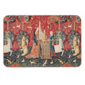 UNICORN AND LADY PLAYING ORGAN WITH ANIMALS , Hearing  Odorless Bath Mat