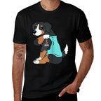 I Love Mom Tattoo Bernese Mountain Dog Funny Mothers Day Raglan Baseball  Slim-fit Cut T-Shirt