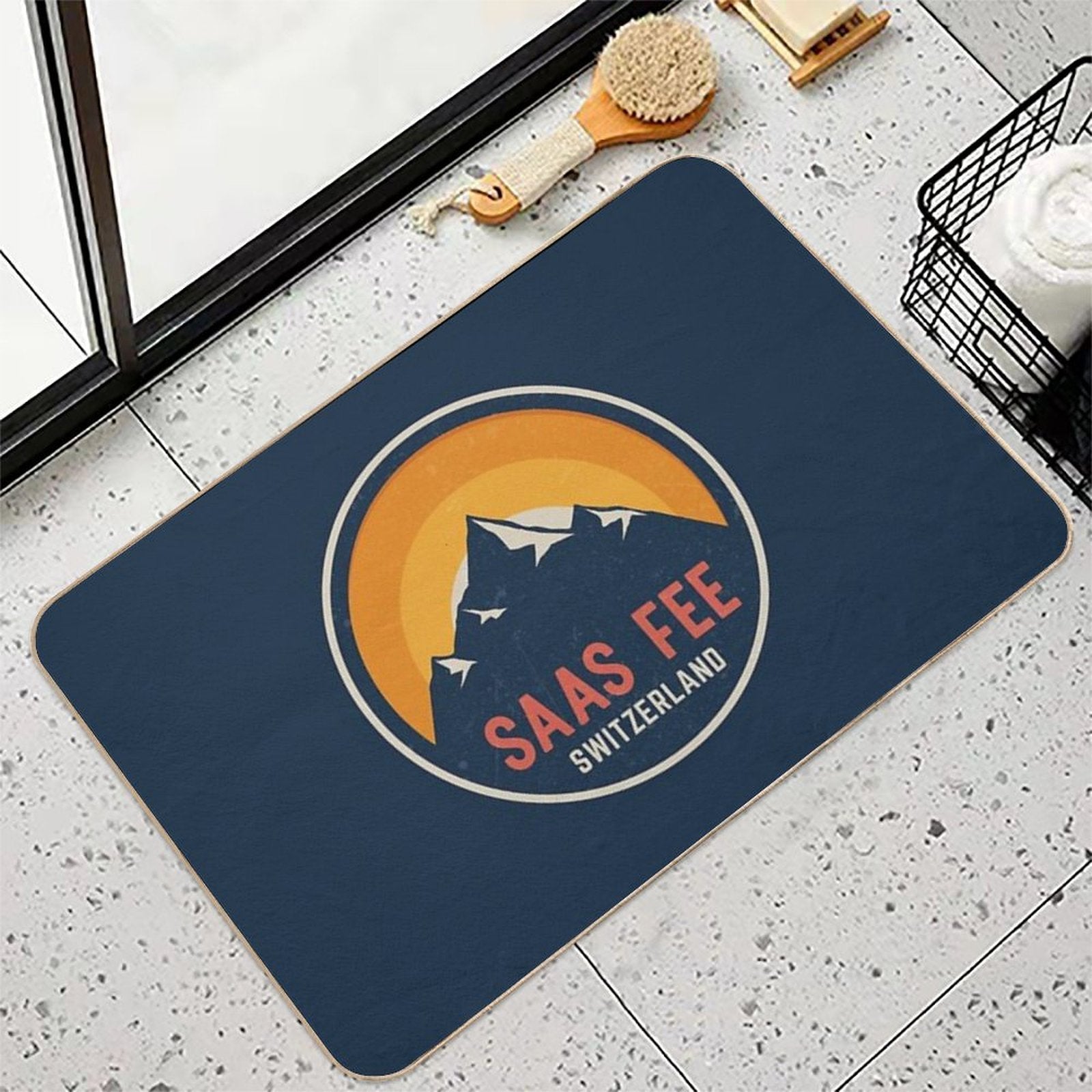Saas Fee Switzerland Mountain Design  Multi-Purpose Bath Mat