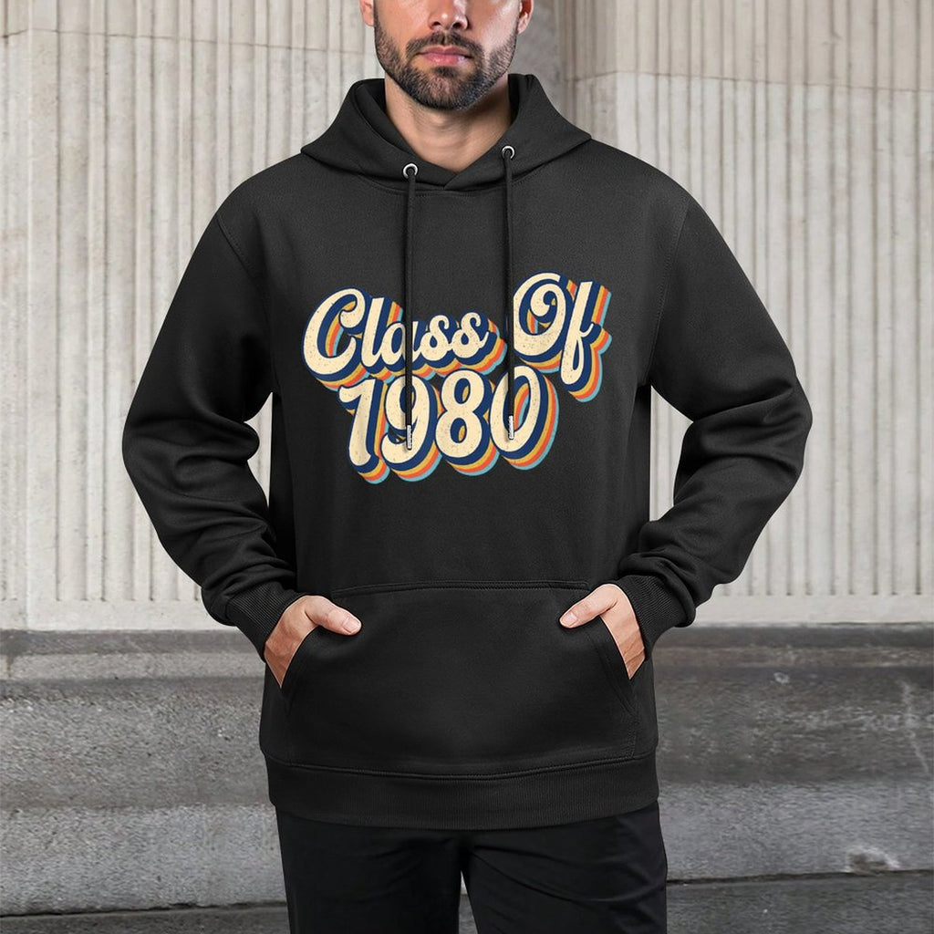Class of 1980 High School Reunion Vintage Shrink-Resistant Hoodie