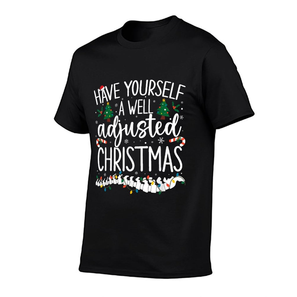 Well Adjusted Christmas Chiropractic Santa Chiro Christmas  Easy-care T-Shirt