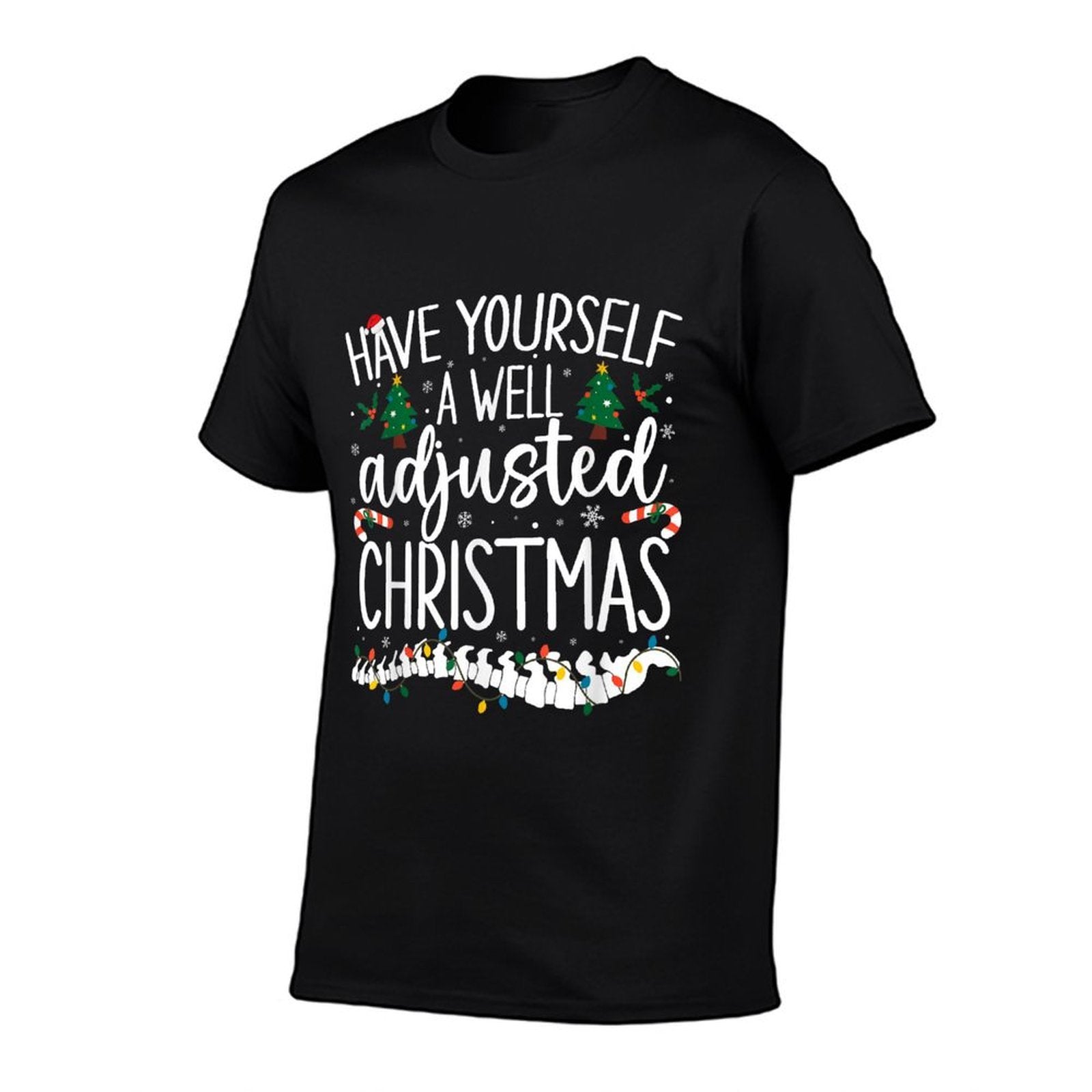 Well Adjusted Christmas Chiropractic Santa Chiro Christmas  Easy-care T-Shirt