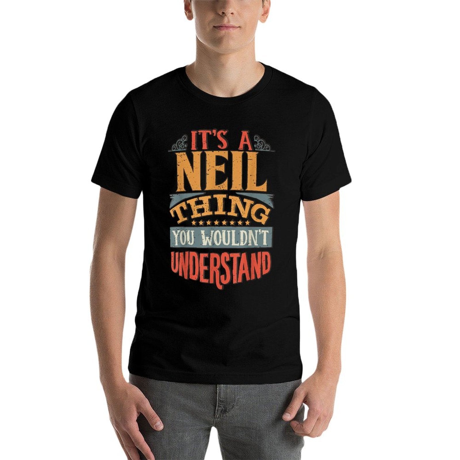 Neil Name  Rolled Sleeves T-Shirt