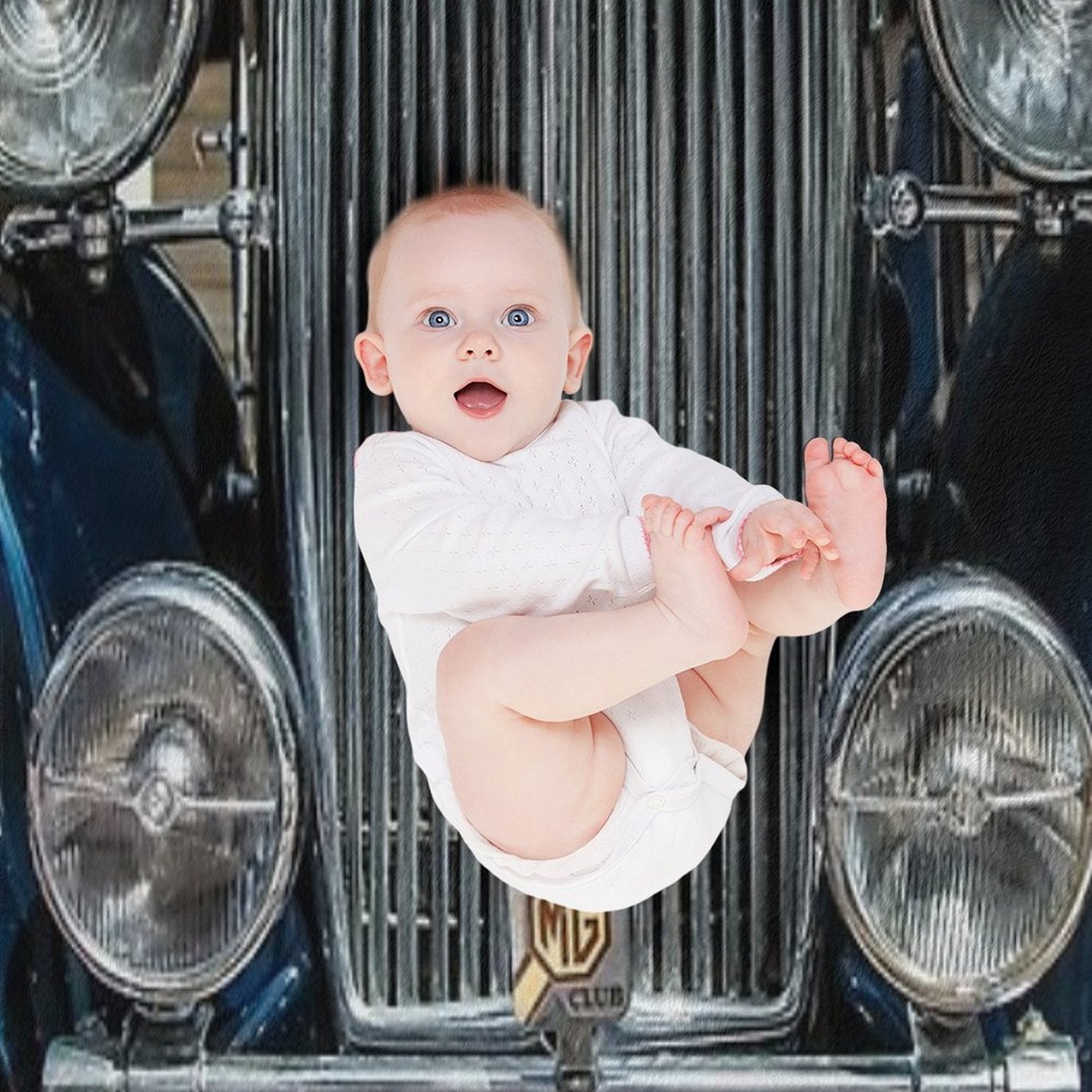 MG Vintage Car 1939 Shrink-resistant Throw Blanket