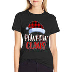 Pawpaw Claus Santa Family Matching Christmas Pajamas Gift  Fade-proof Color T-Shirt