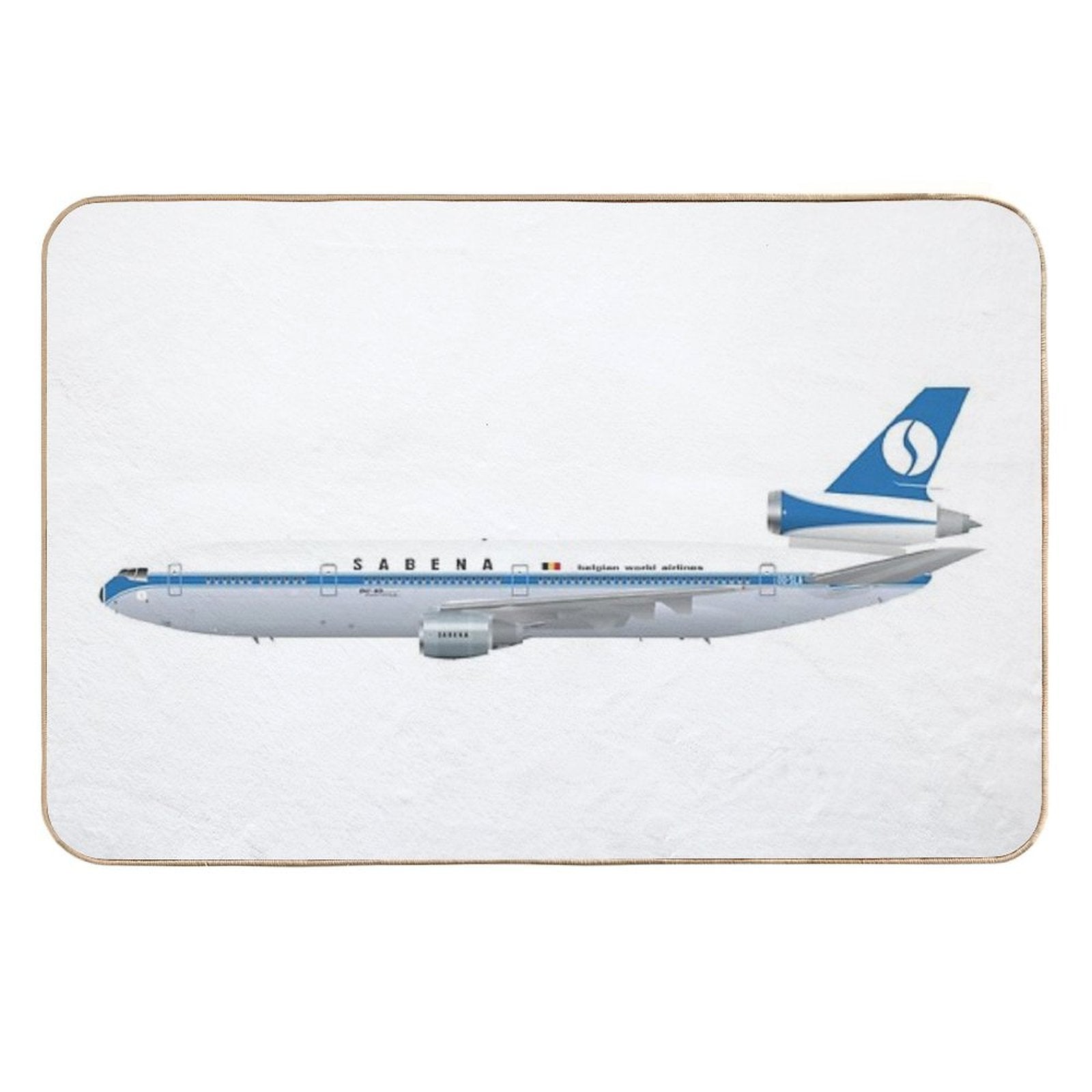 Wings In Uniform - DC-10 - Sabena - Belgian World Airlines 70s  Easy To Clean Bath Mat