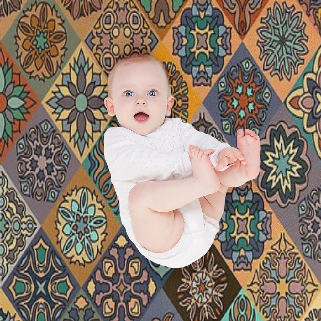 Floral Pattern Flower Boho Mandala Premium Throw Blanket