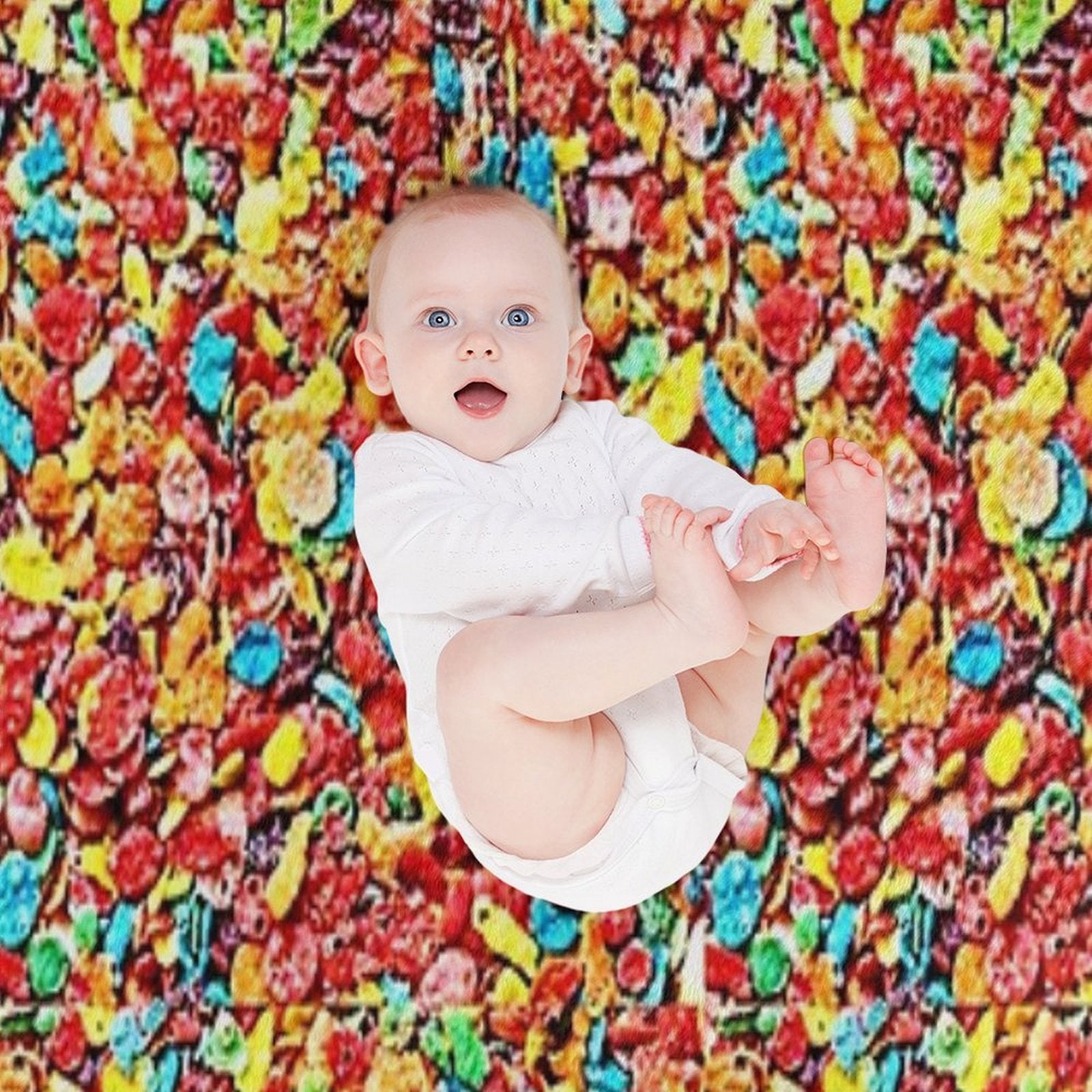 Fruity Cereal Compact Throw Blanket