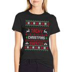 Tachy Christmas Sweater Nurse Tele Tech EKG Ugly Christmas  Graphic-printed T-Shirt