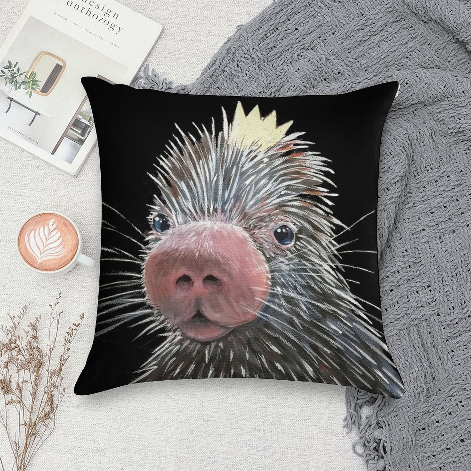 Fauna Royal Cuandu Prickly Spines Soft Reinforced Edging Throw Pillow