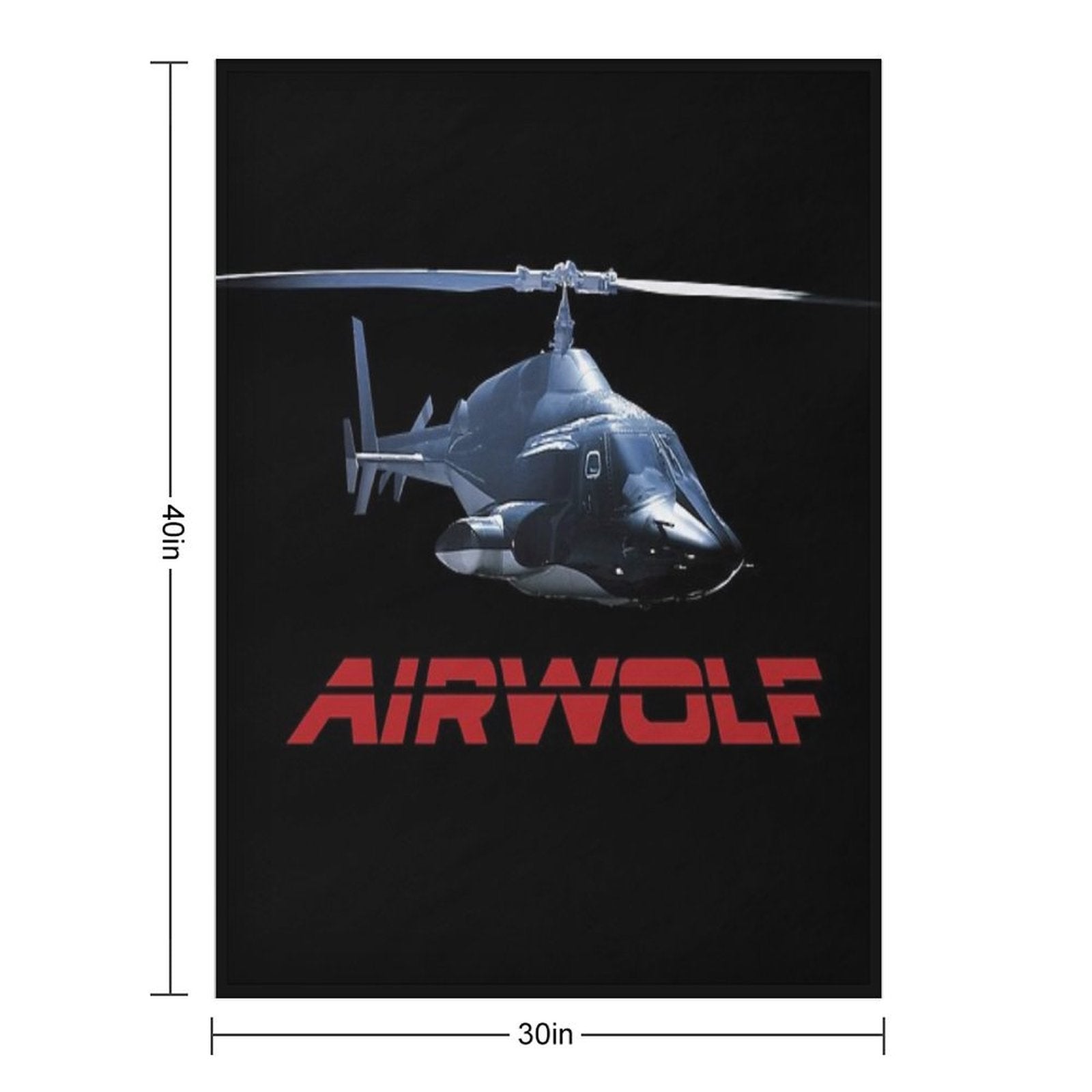 Airwolf Plush Throw Blanket