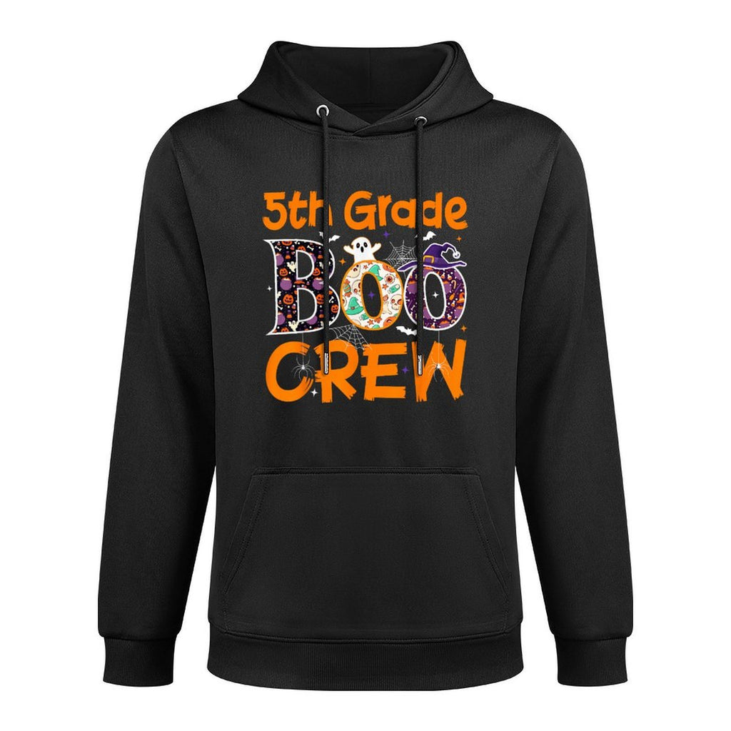 5th Grade Boo Crew Teacher Funny Fifth Grade Halloween Medium-Weight Fabric Hoodie