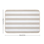 Pastel Pink And White Horizontal Stripe Pattern Pairs 2022 Trending Color - Hue - Shade Pantone Perfectly Pale 13-0003  Multi-Purpose Bath Mat