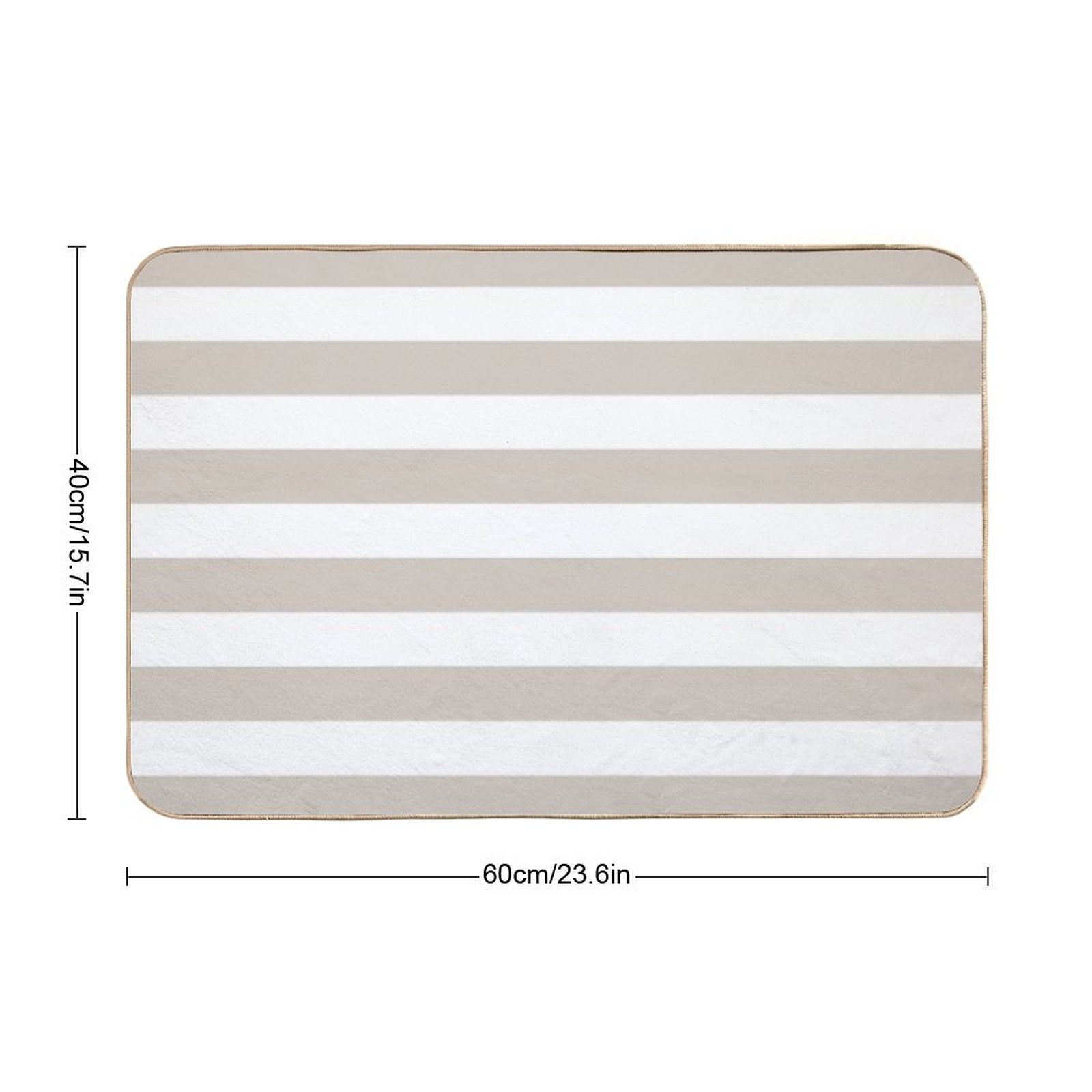 Pastel Pink And White Horizontal Stripe Pattern Pairs 2022 Trending Color - Hue - Shade Pantone Perfectly Pale 13-0003  Multi-Purpose Bath Mat