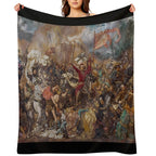 Battle of Grunwald by Jan Matejko Easy Care Throw Blanket