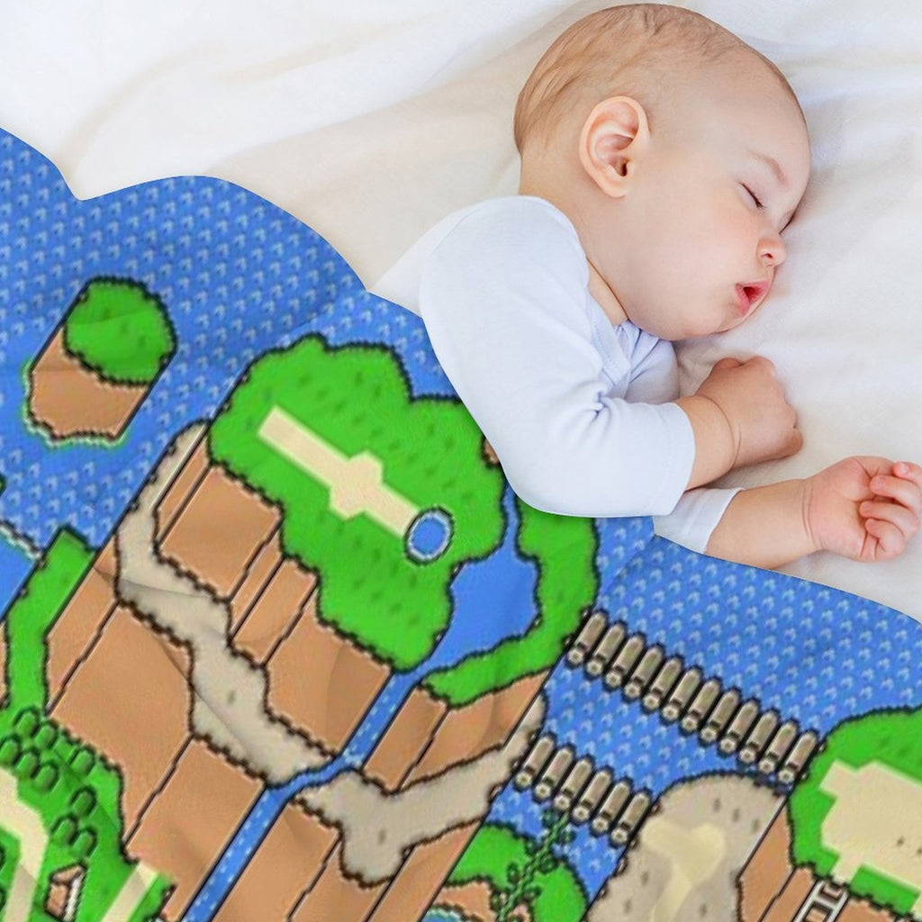 Super World Map Sustainable Throw Blanket