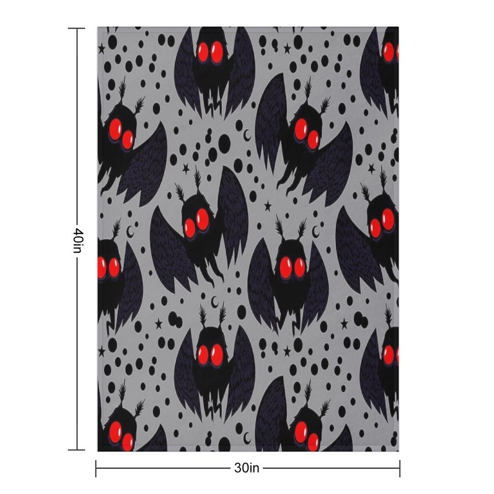 Mothman Silver Night Gift-ready Throw Blanket