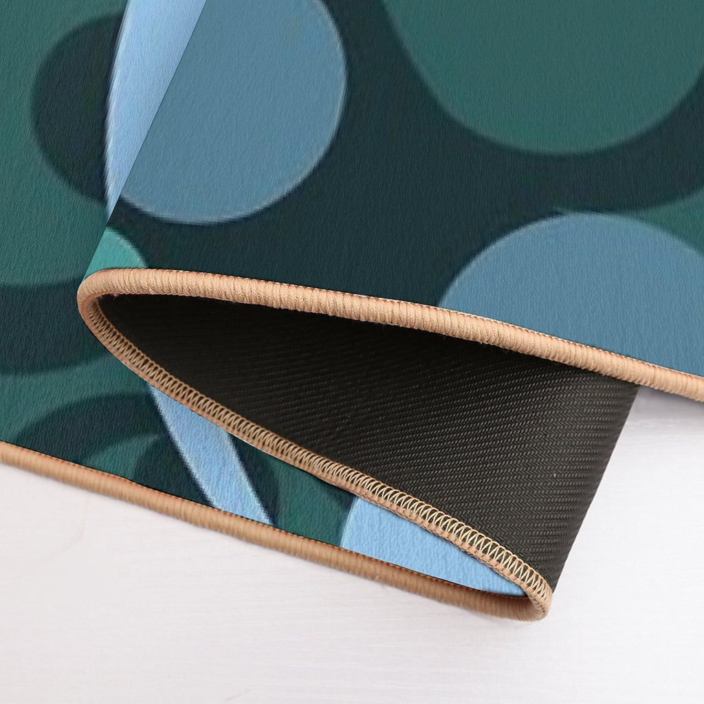 Koru Waves on Black Background  Absorbent Bath Mat