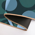 Koru Waves on Black Background  Odorless Bath Mat